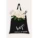 A personalized cotton tote bag for a member of the bridal party