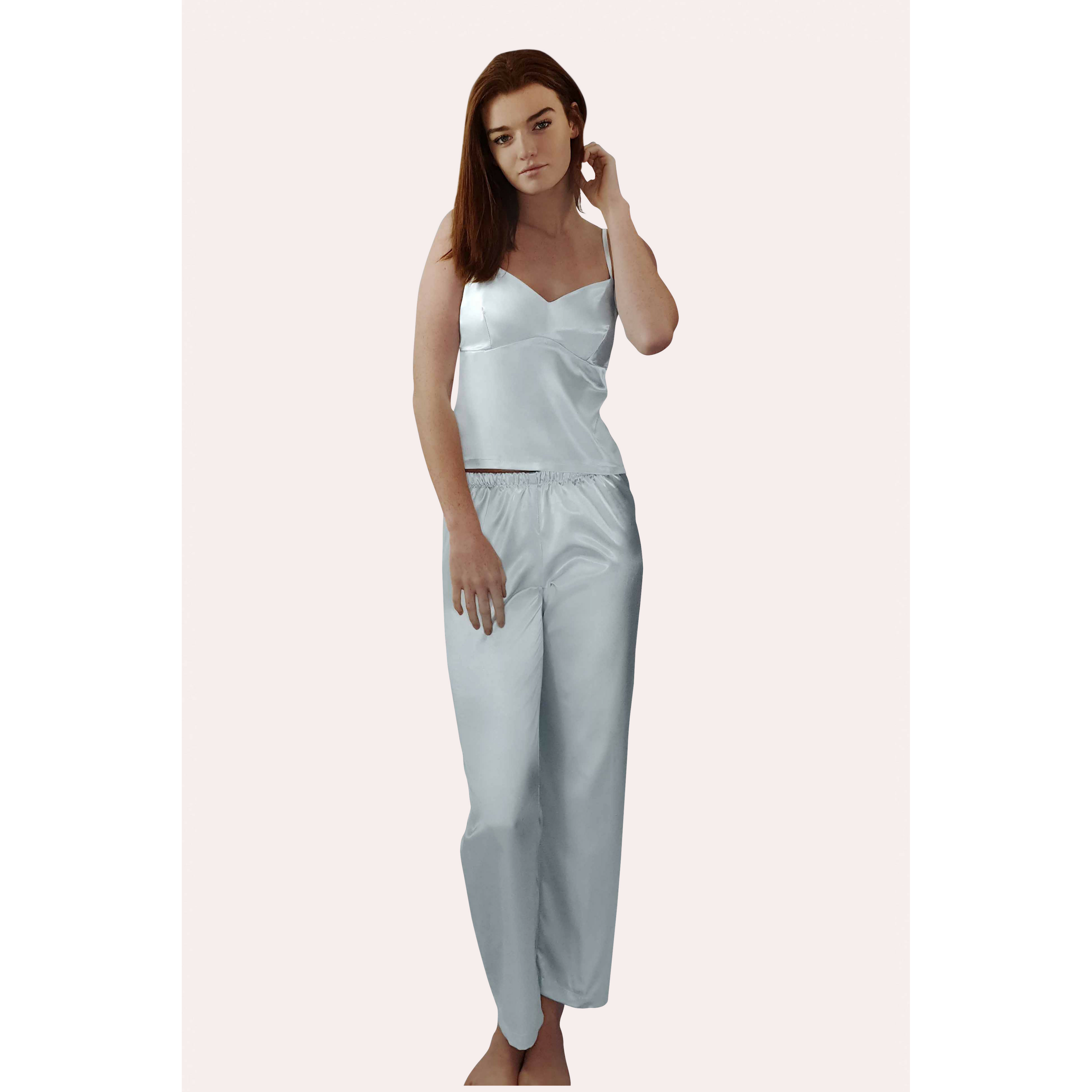Sunday morning satin sleep romper 2025