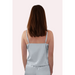 Rear view of pale blue coloured camisole with adjustable straps